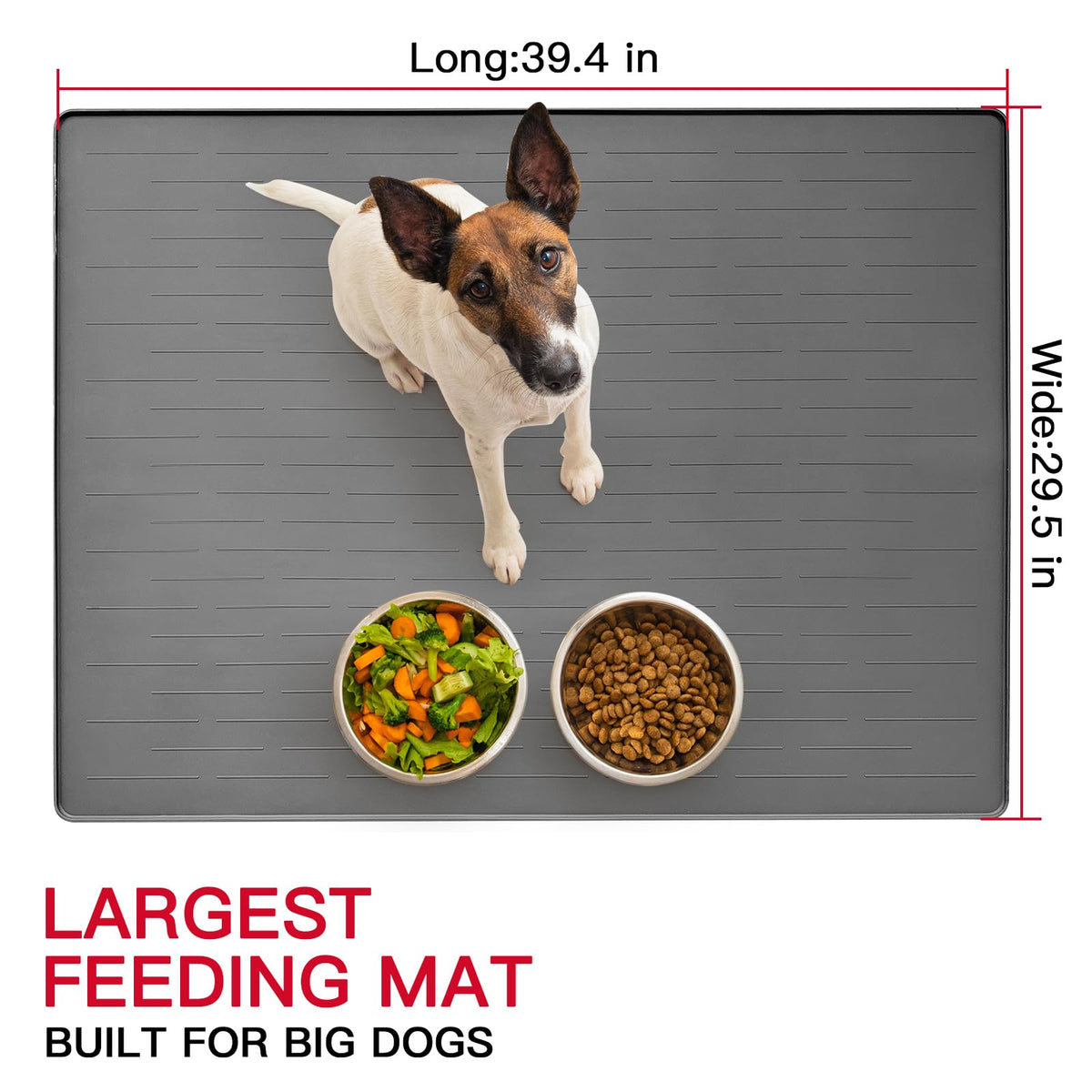 39.4"x29.5" Largest Pet Food Mat (Dark Brown / 39.4"L x 29.5"W)