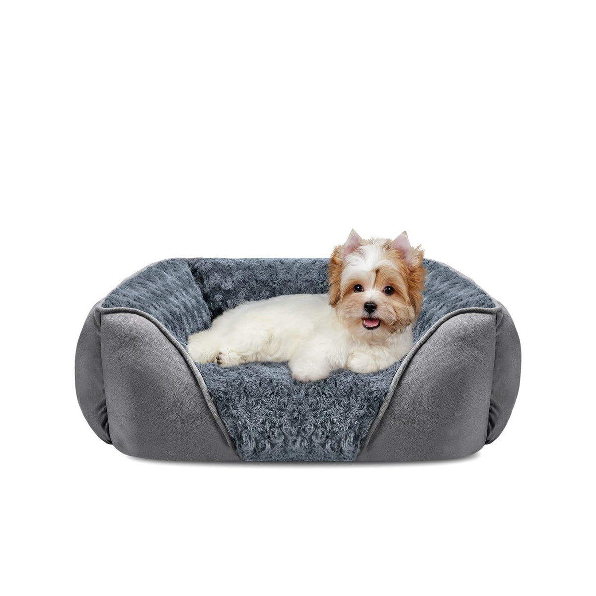 Rectangle Washable Orthopedic Dog Bed for Small (S(20"x 19"x 6") / Grey)