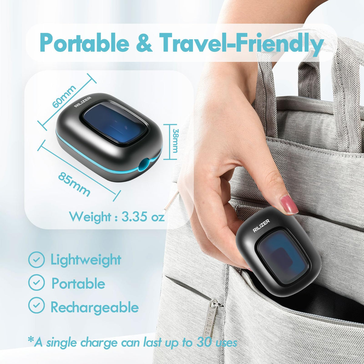 UV Toothbrush Sanitizer Cover (Black-Blue)