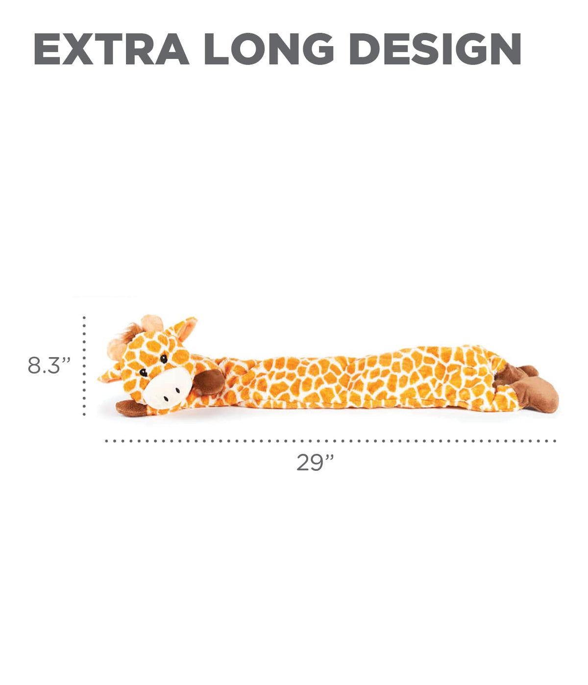 by Charming Pet Longidudes Giraffe Plush & Squeaky Dog Tug Toy