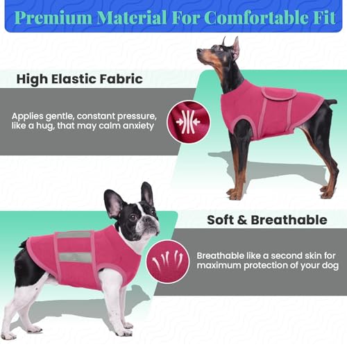 Dog Anxiety Relief Coat (RoseRed / Medium)