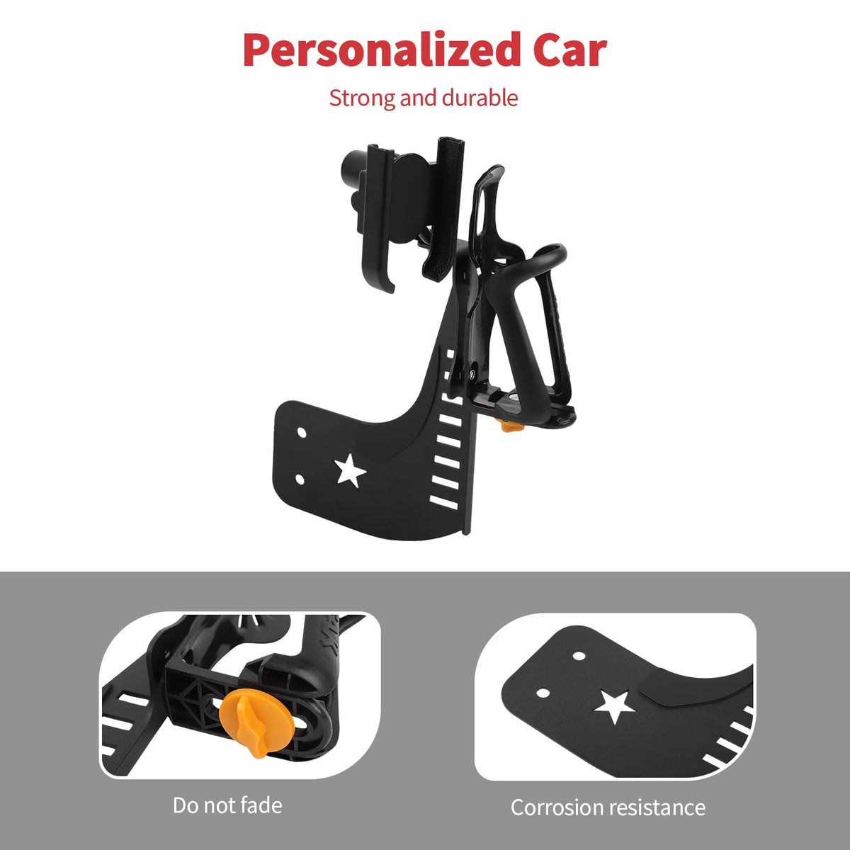 Door Cup Holder Expander Compatible with Jeep Wrangler JK JKU 2 (Pair / 07-10)