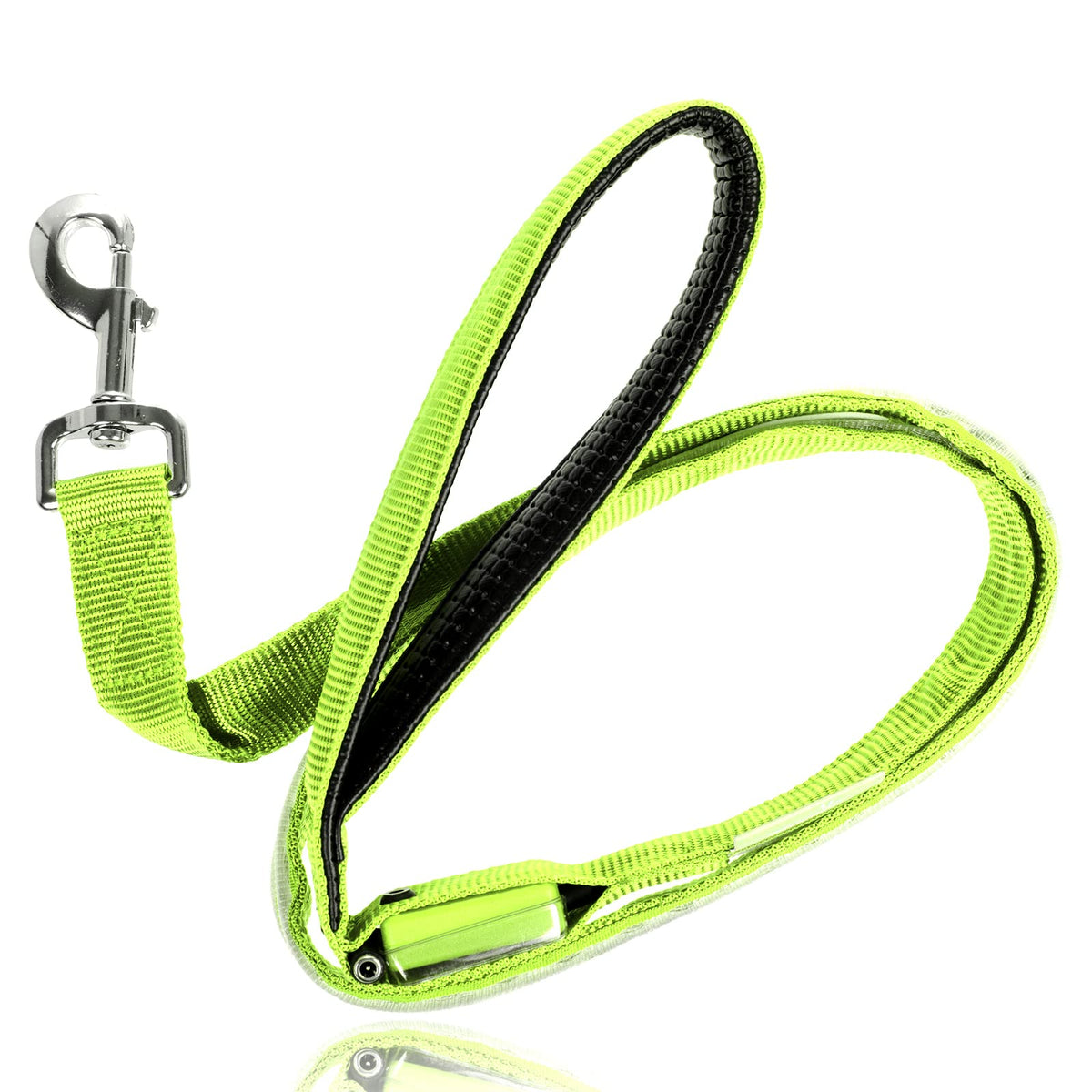 LED Light Up Dog Leash (4 Feet / Neon Green)