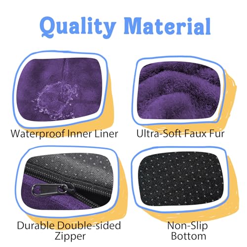 Waterproof Orthopedic Dog Bed for Large and Extra Large Dogs (Deep Purple / 42"L x 30"W x 7.5"Th)