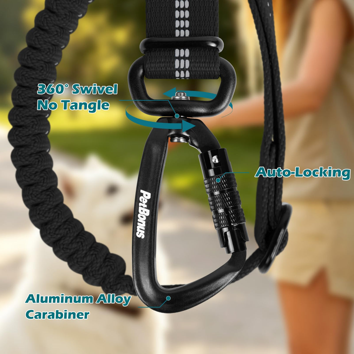 Dog Seat Belt for Car (Black / 1 Pack)