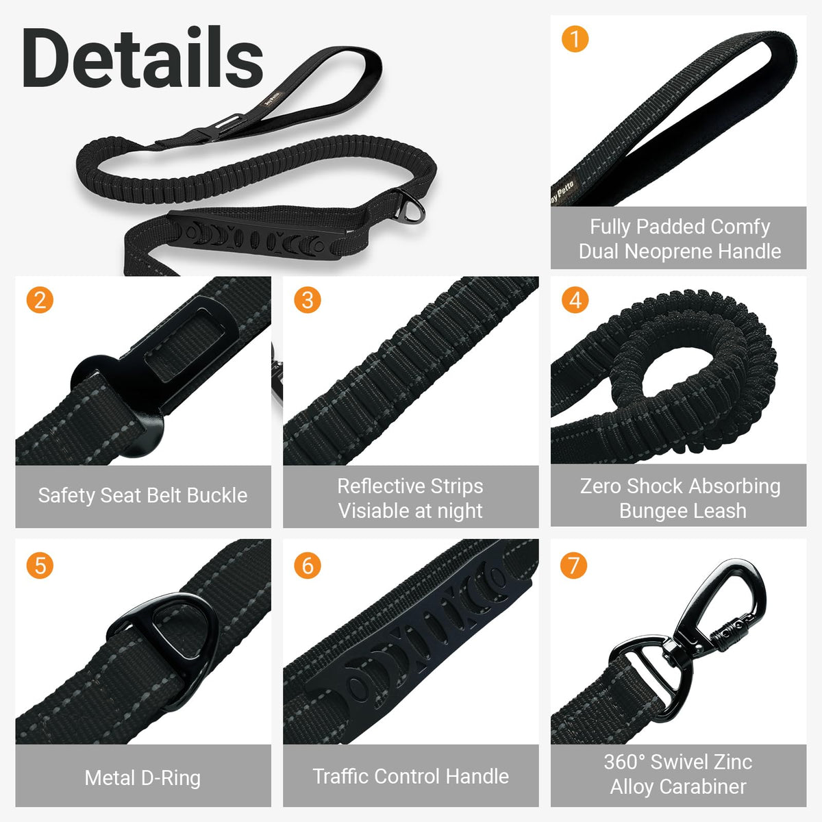 Dual Handle Bungee No (Black)