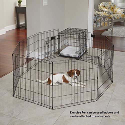 MidWest 24 Inch Exercise Pen (Black w/ Door / 24" H)