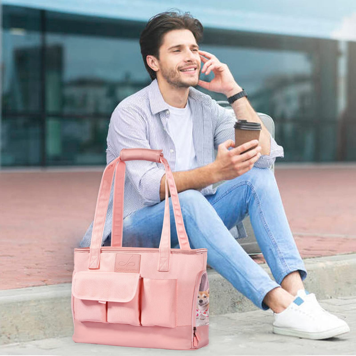 Dog Carrier Cat Carrier (Pink)