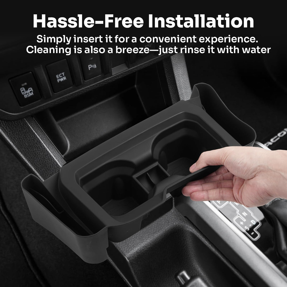 Center Console Cup Holder Insert for 2016 (Toyota Tacoma 2016-2023)