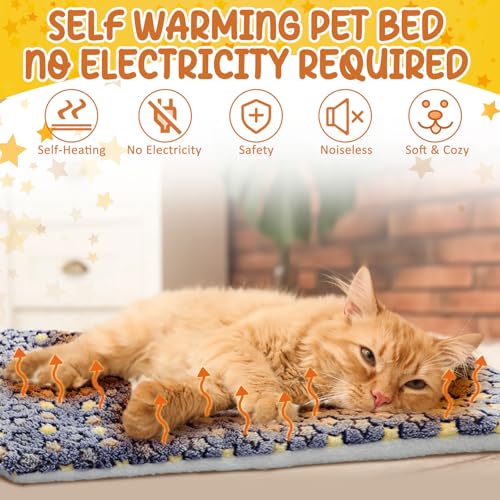 2 Pack Self Warming Cat Mat (Dark Grey / 21" X 14")