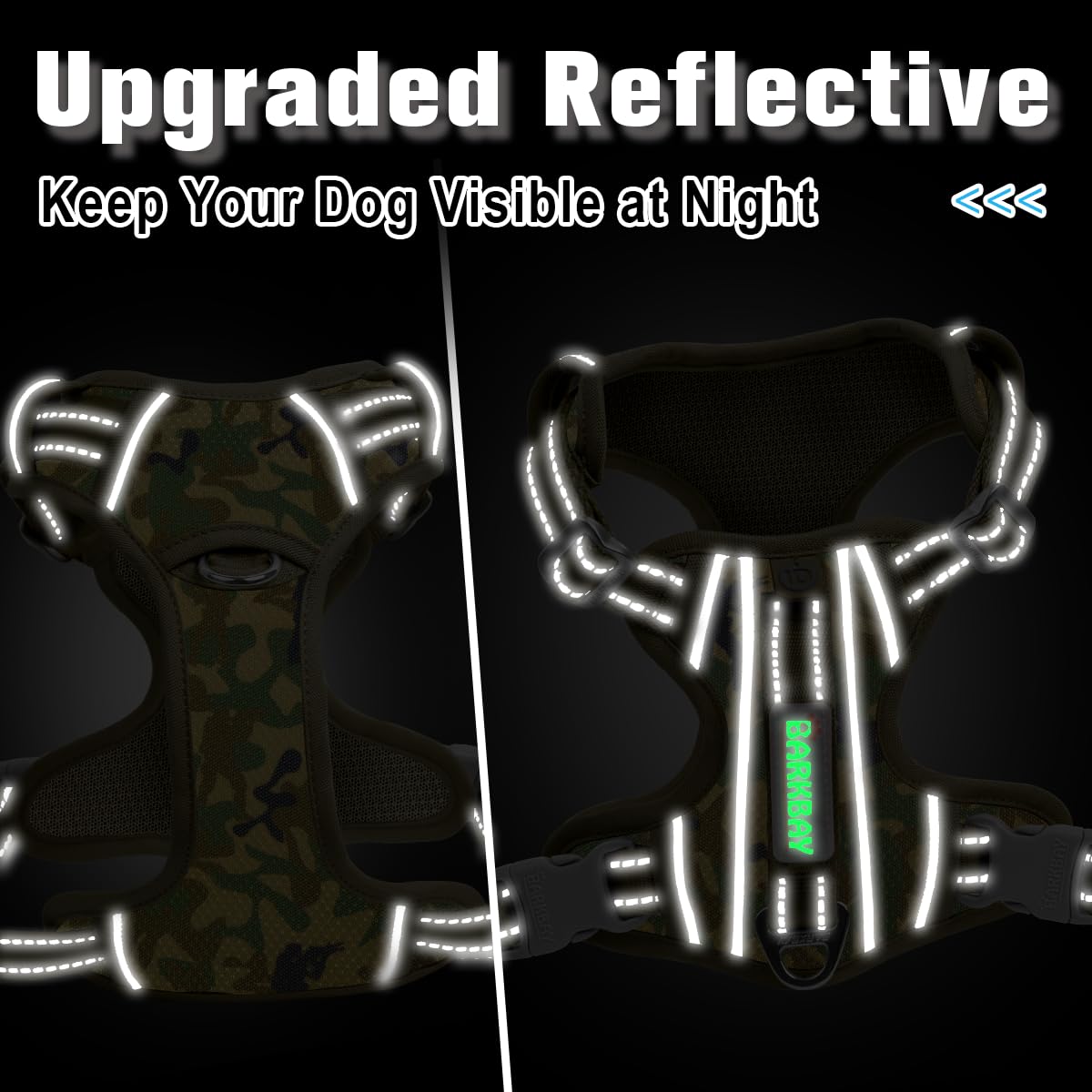 No Pull Dog Harness for Small Sized Dogs (Camo / X-Small(Chest:14.6-19.6”))