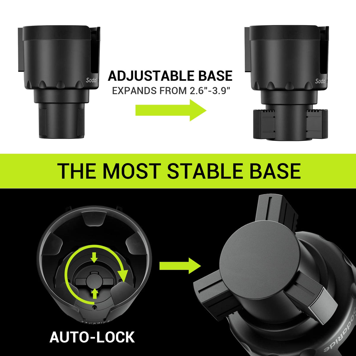 Car Cup Holder Tray (1 cup holder + 1 tray)