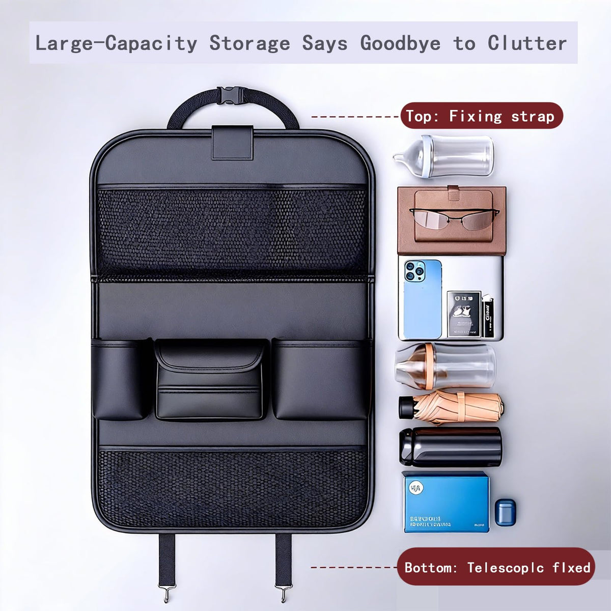 1 Pack Car Organizer (Brown 1-piece set)