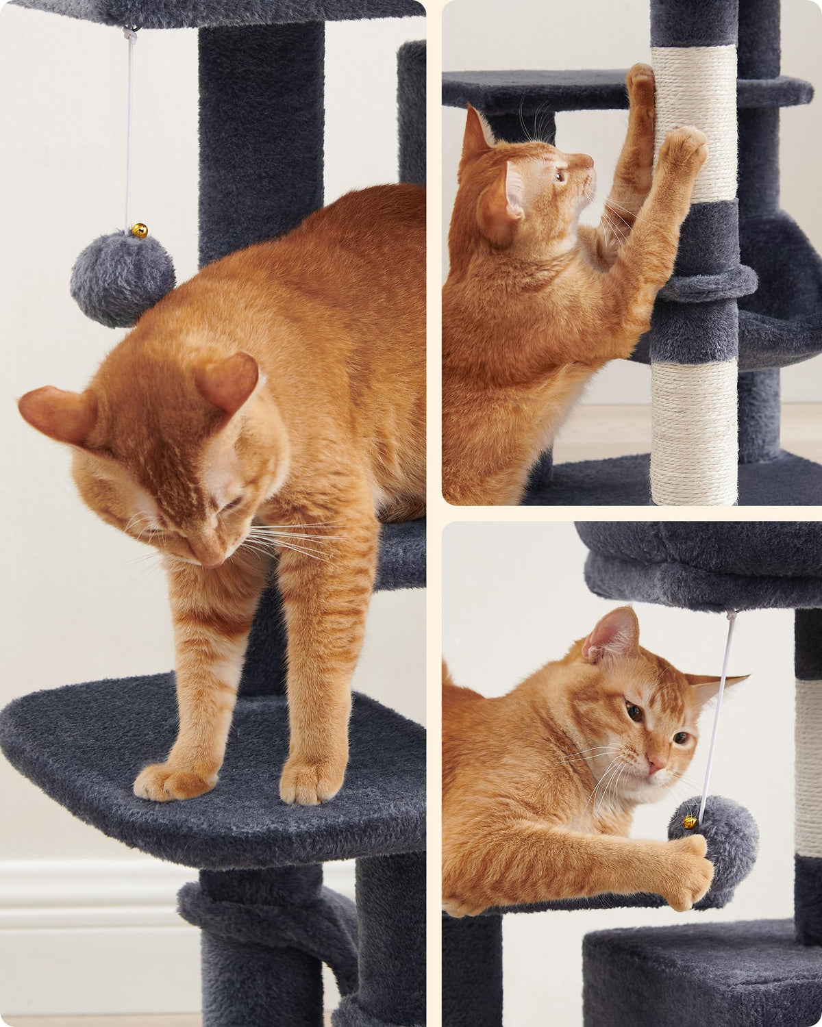 Cat Tree 44.1 (44.1 Inches / Smoky Gray)