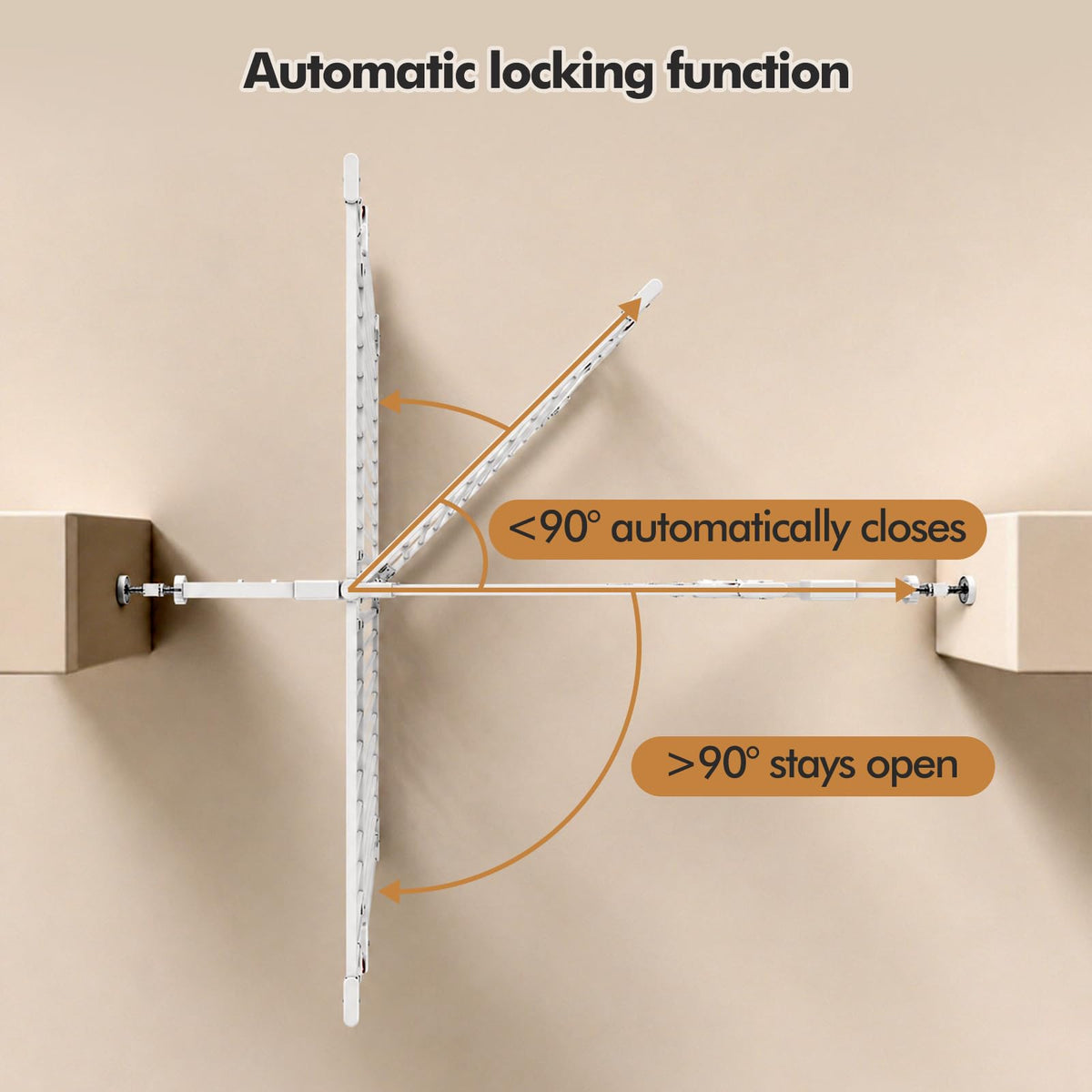 51" Extra Tall Pet Gate for Cats & Dogs (Matte White / 31.5-42.5"Wide,51"Tall)