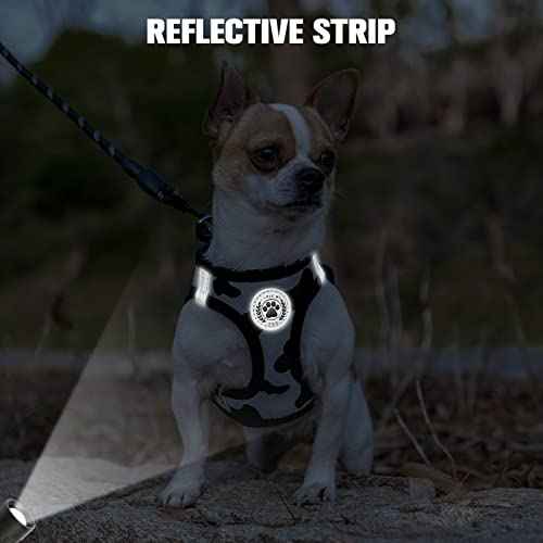 Small Dog Harness and Leash Set (Small(Chest Girth 14.5" - 16") / Black White)