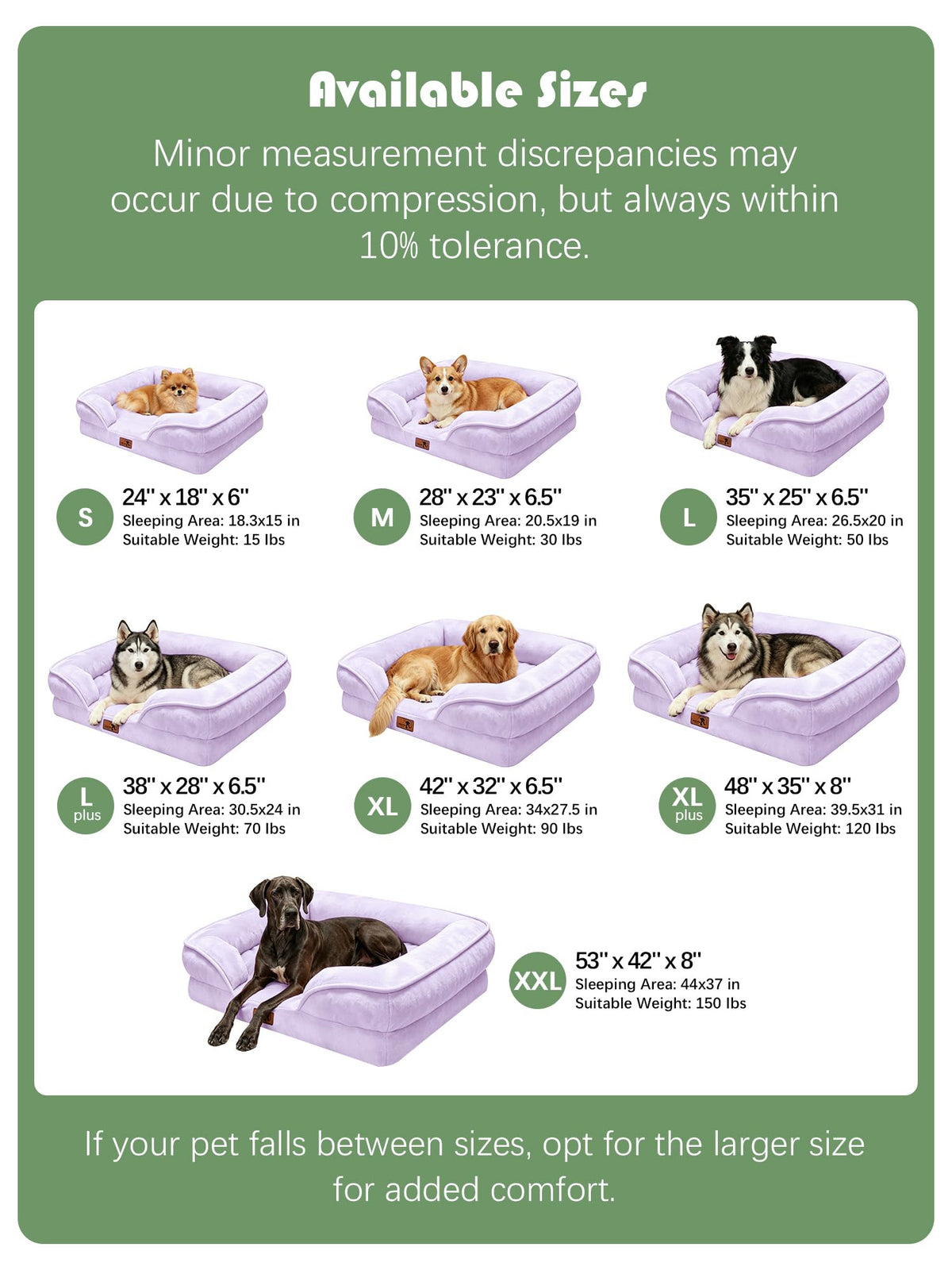 Orthopedic Dog Bed with Sides (28.0"L x 23.0"W x 6.5"Th / Purple)