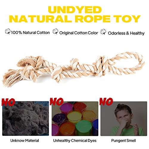 Dog Rope Toys for Large Dogs (White-1 handle / Large)