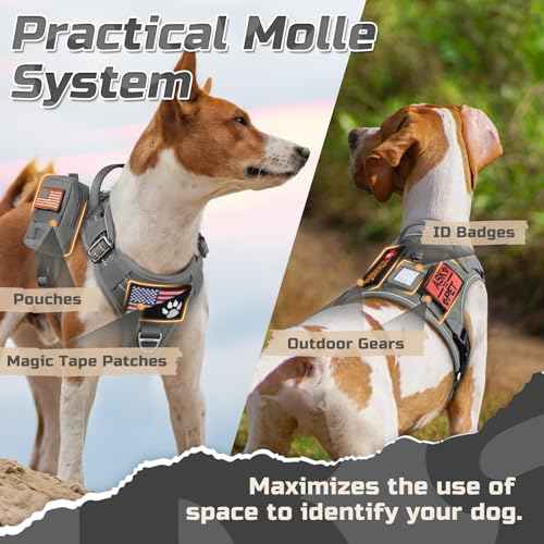 Tactical Dog Harness for X (Grey / X-Large)