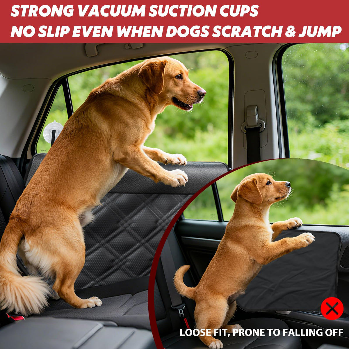 Dog Car Door Protector for Small SUVs with Small Windows (L [Fit Small SUV with Small window])