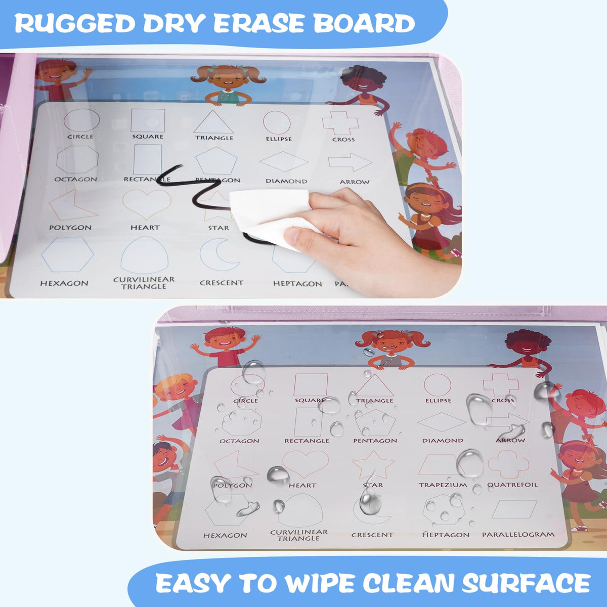Kids Travel Tray for Toddler Car Seat (Light PurpleUnicorn)