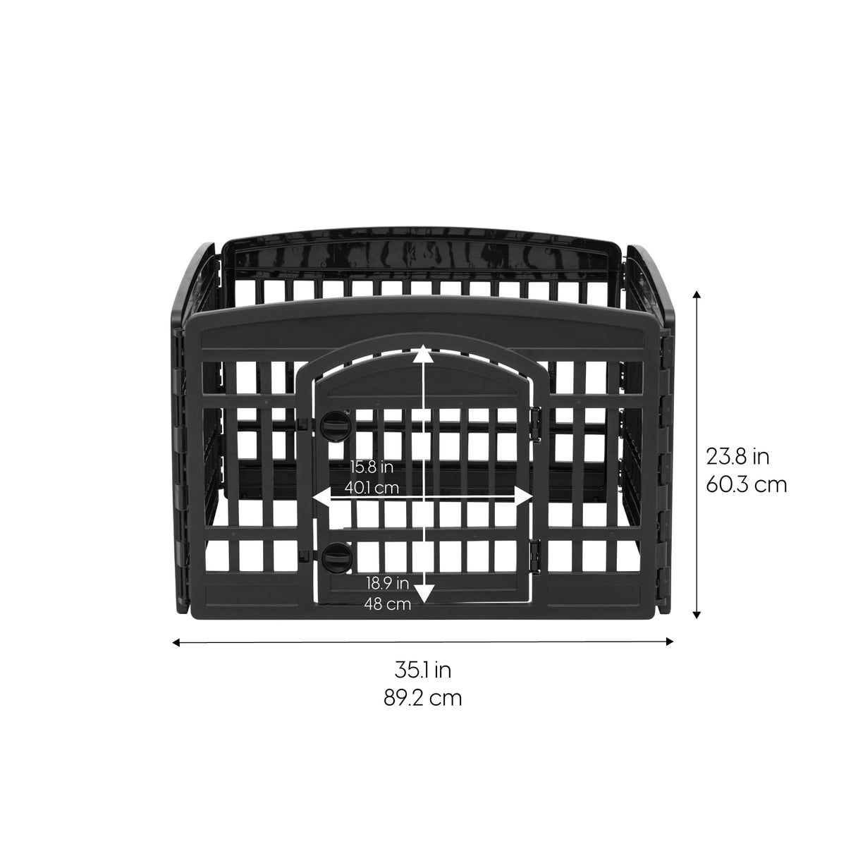 4 Panel Dog Playpen (4 Panel - 24" H / Black)