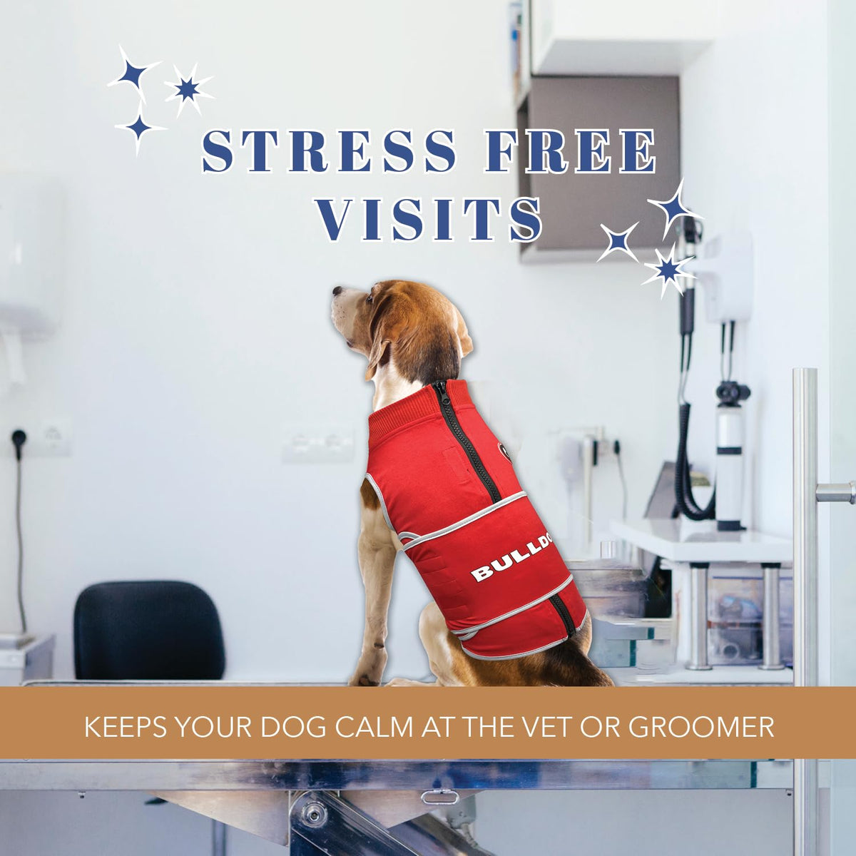 NCAA Georgia Bulldogs Dog Anxiety Calming Shirt Soothing Vest (Large / Goergia Bulldogs)