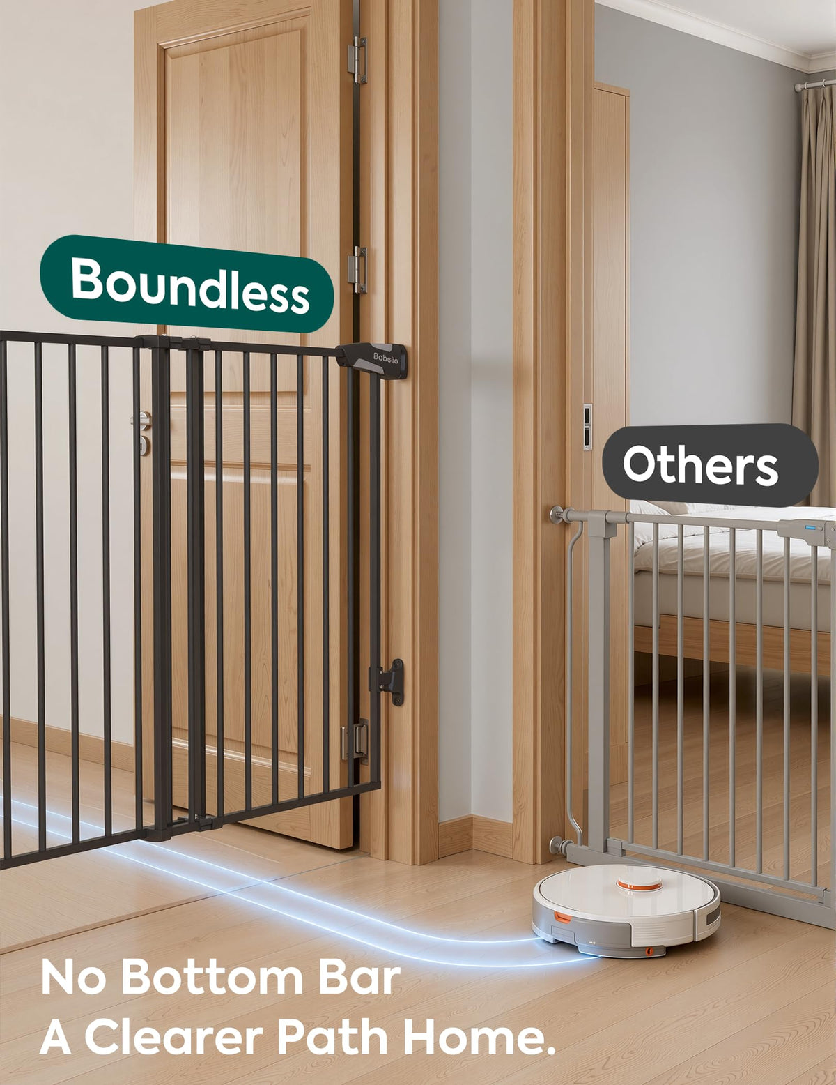 Baby Gate for Stairs (Black / 28" H, 24-39" W-Compact)