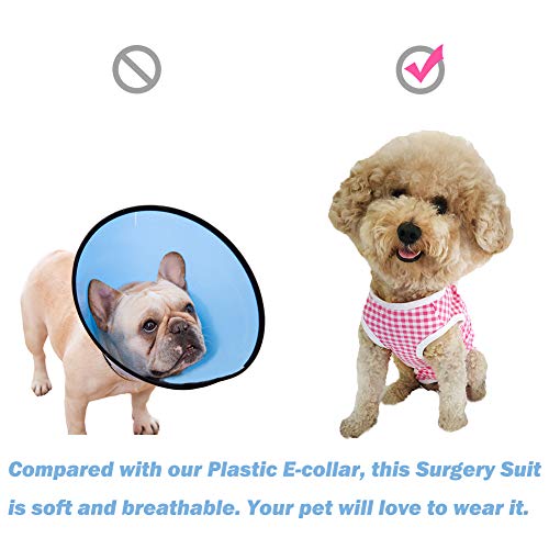 Dog’s Recovery Suit Post Surgery Shirt for Puppy (Small / white spot)