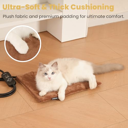 Cat Heating Pad (Brown / S: 16" x 13")
