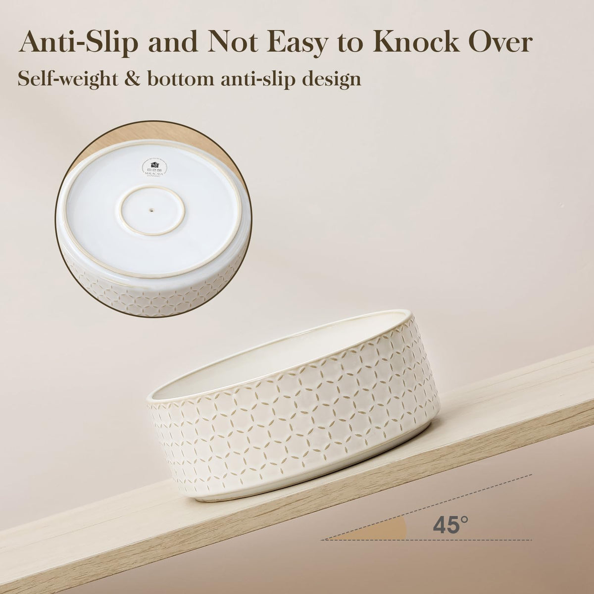 Ceramic Dog Food Bowl (Honeycomb / 6 Cups)