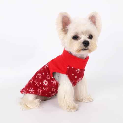 Dog Sweaters for Small Dogs Girl Boy Fleece Puppy Sweater Warm Soft Pet Holiday Clothes for Cats Dogs Chihuahua Sweatshirt Outfit (Red Giraffe / X-Small (Chest 13in ))
