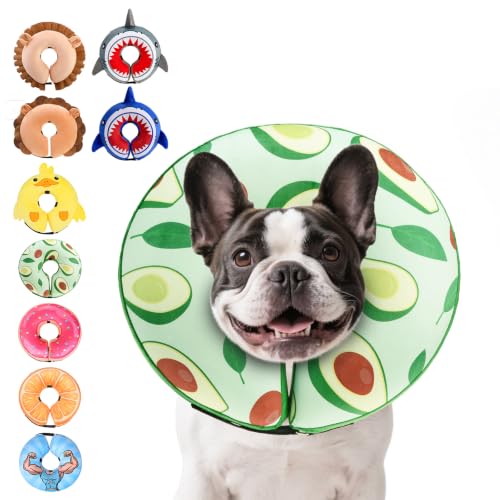 Inflatable Dog Cone Collar Alternative After Surgery (Avocado / M+ (Neck:13-15in))