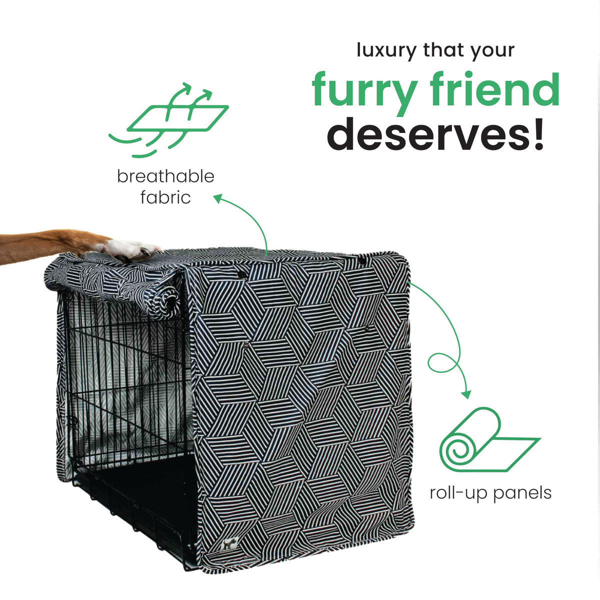 Rough Gem Dog Crate Cover (Rough Gem / 36.0"L x 23.0"W x 25.0"H)