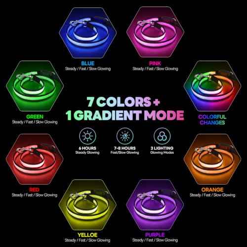 Rechargeable LED Dog Leash (Multi-colored-2)