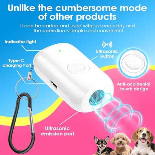 Mini ultrasonic dog bark deterrent device (off-white)