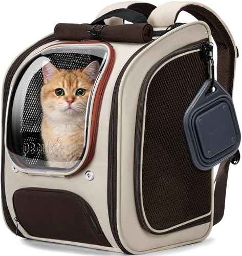 Dog Backpack Carrier (Khaki-on-Khaki Color Blocking / 12.6"L x 10.2"W x 16.5"H)