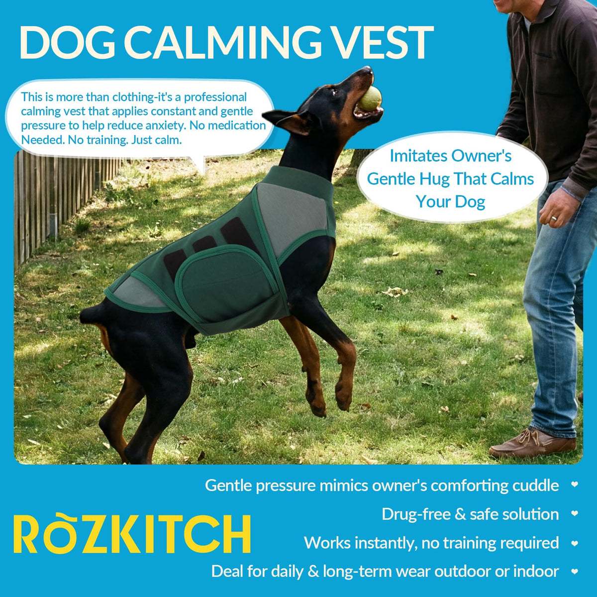 Pet Anxiety Vest Jacket (Green / 2XL(Chest:35.4"-41.3"))