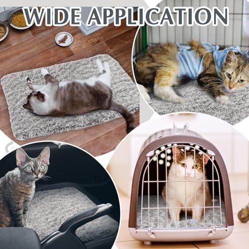 4 Pack Self Warming Cat Mat for Pets (45 x 28 Inch / Gray)