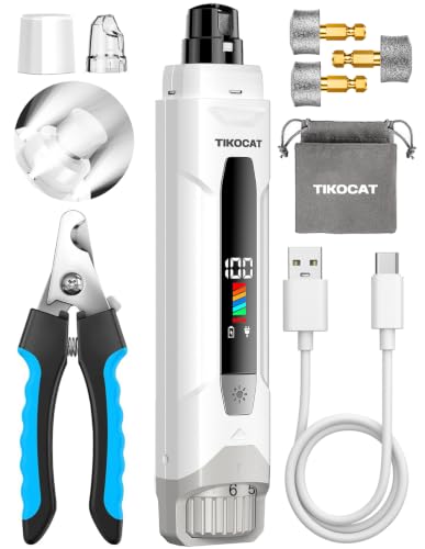 Whisper Quiet Dog Nail Grinder Kit 50%More Powerful for Sensitive Dogs