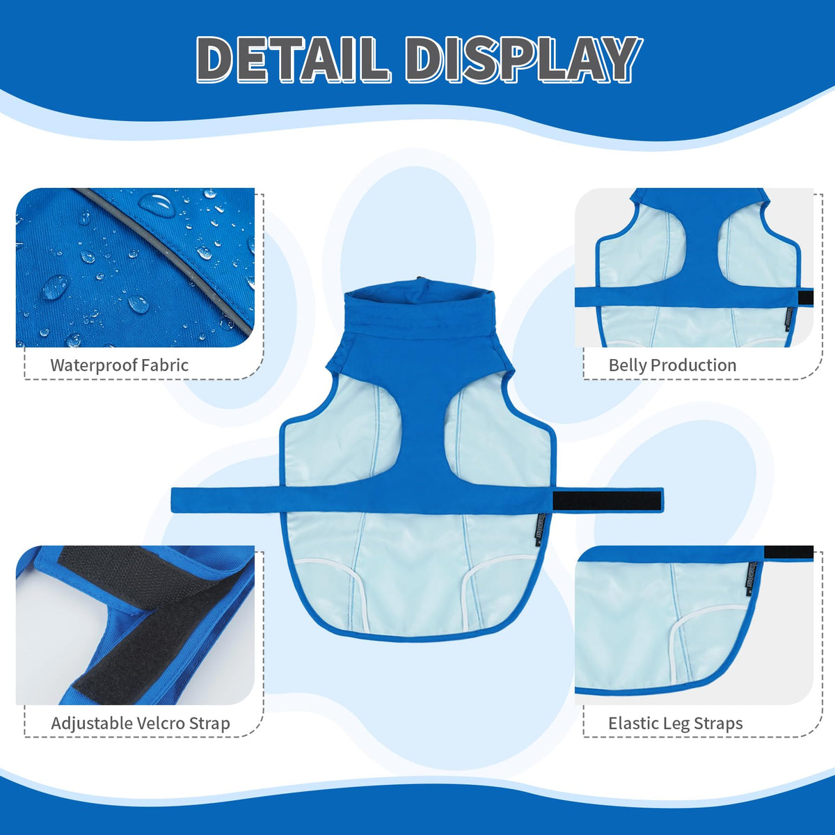 Waterproof Dog Raincoat (Blue / Small(9-13lb))