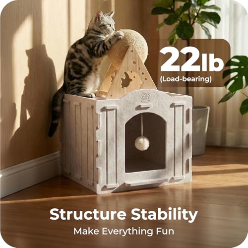 Cat Bed Cave for Indoor Cats (Gray-2)