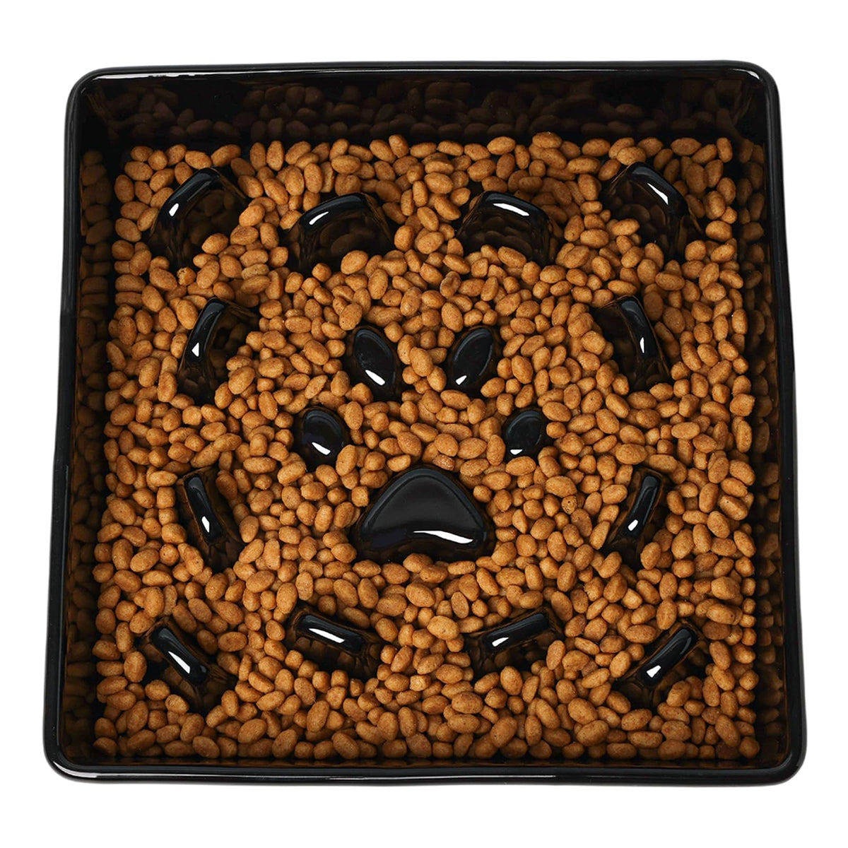 Dog Slow Feeder Bowls (Black / M-1.8 Cups)