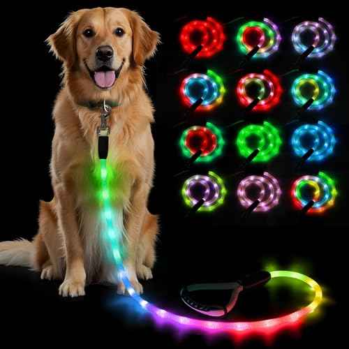 Light Up Dog Leash (6 Ft / RGB)