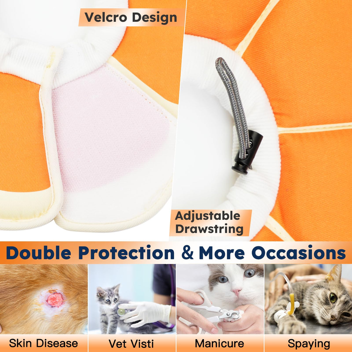 Cat Cone Collar Soft (Orange / Small)