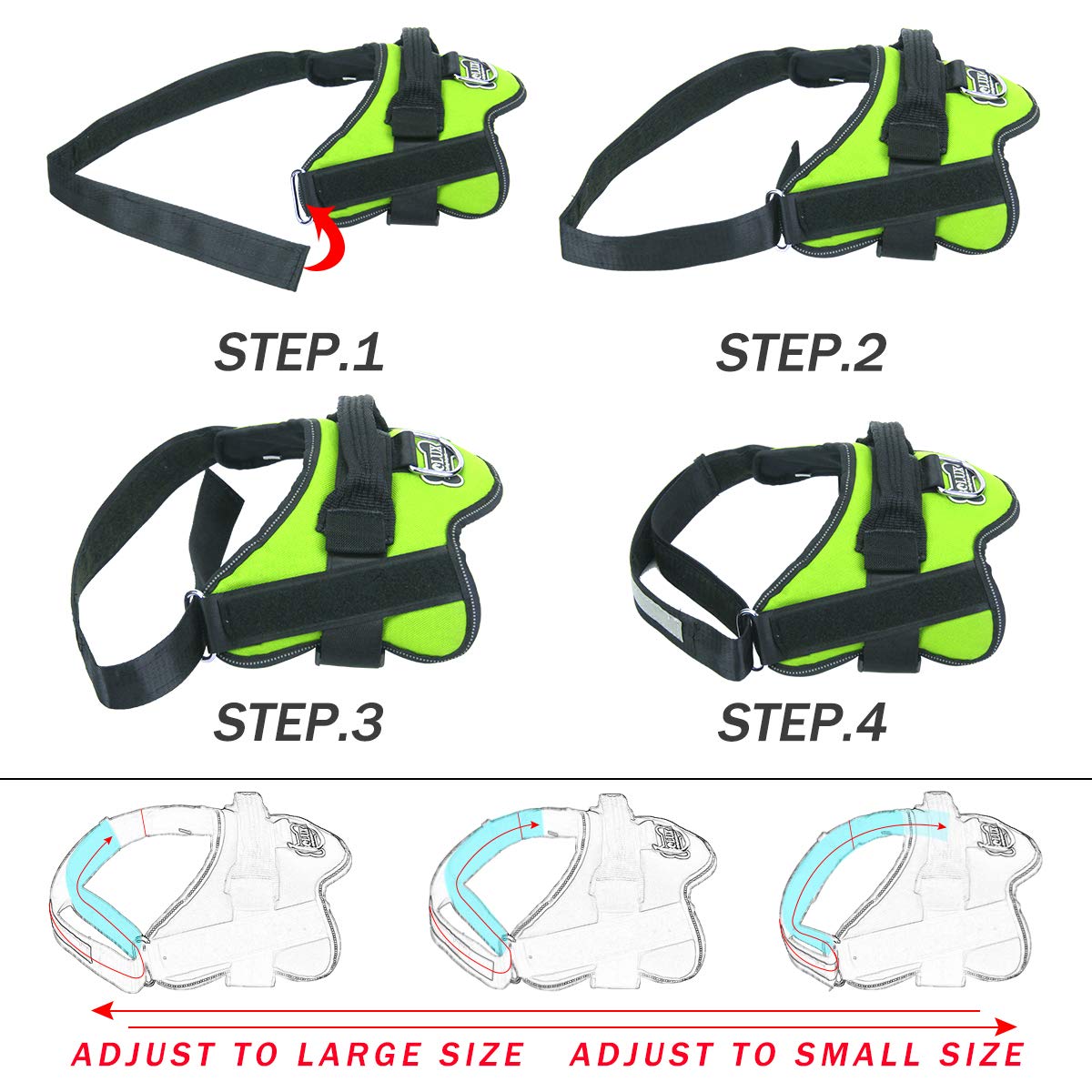 Dog Harness No (Medium (Pack of 1) / Green)