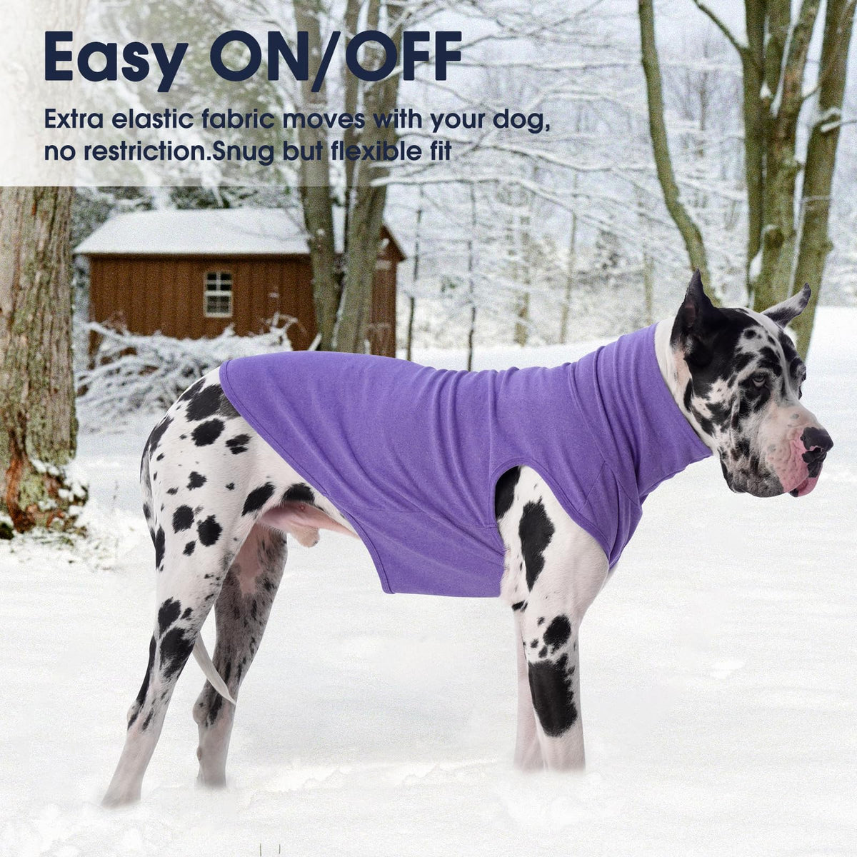 Dog Fleece Vest Sweater (Large / Purple)