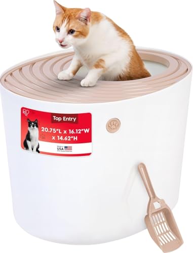 Top Entry Cat Litter Box (Top Entry / Biege)