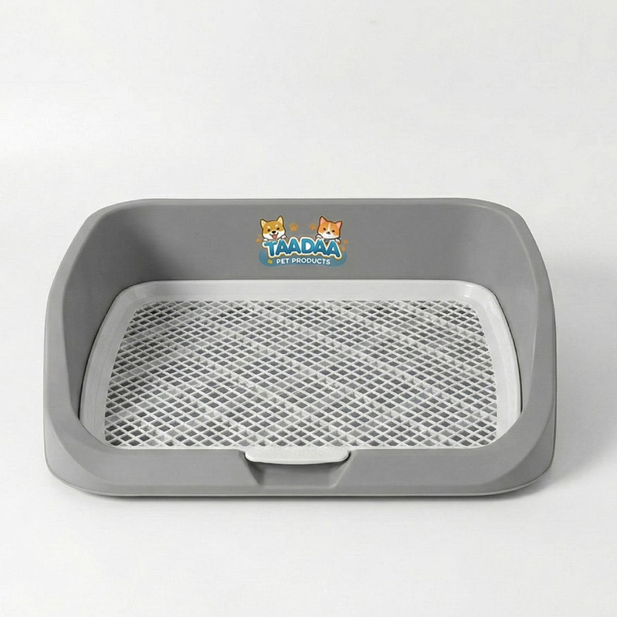 Indoor Dog Potty Tray for Small Dogs & Puppies (Light Gray)