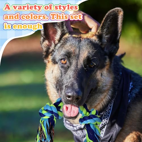 15 Pcs Dog Rope Toys for Aggressive Chewers